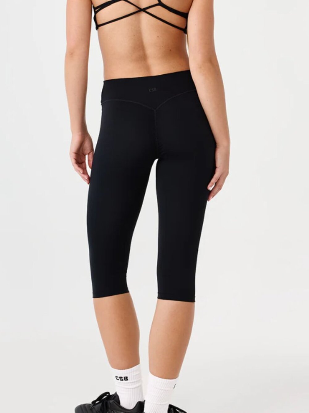 NWT CSB Form Invisible Scrunch Capri Leggings Black S